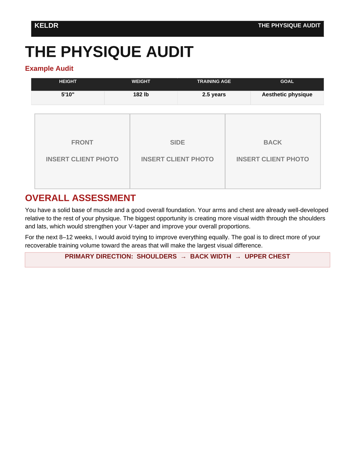 The Physique Audit